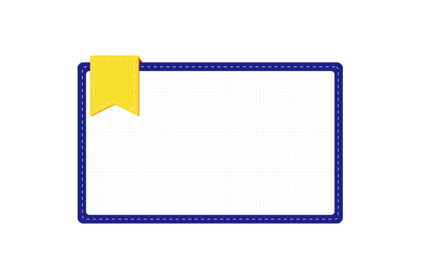 元素扁平标签格子蓝色黄色文本框