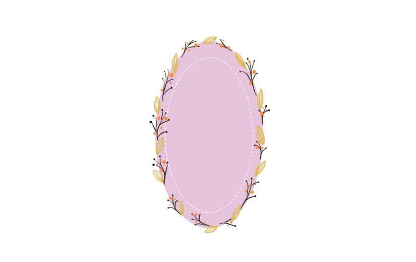 元素手绘植物边框插画元素