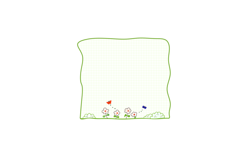 元素创意花草装饰勾边边框纹理