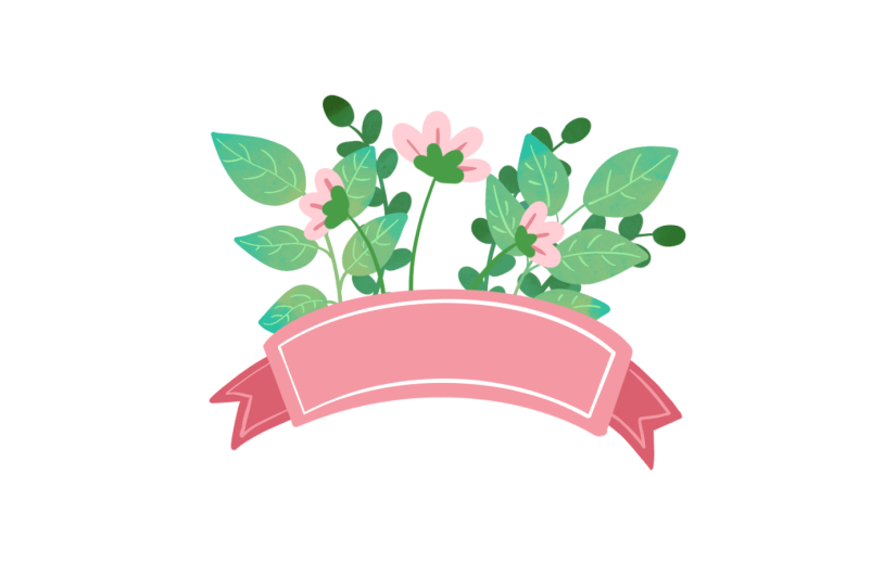 元素卡通通用装饰文字框植物