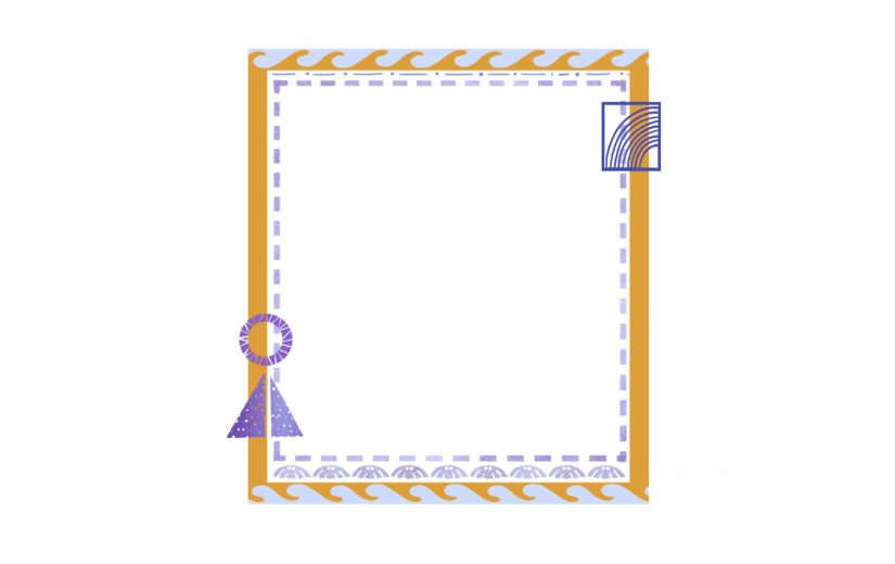 元素几何形时尚拍照相框边框插画元素