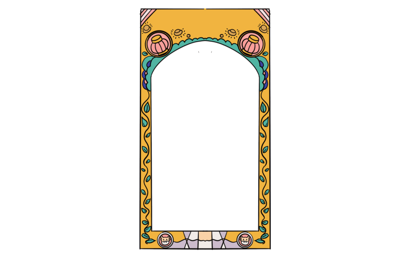 元素卡通风花纹边框插画元素