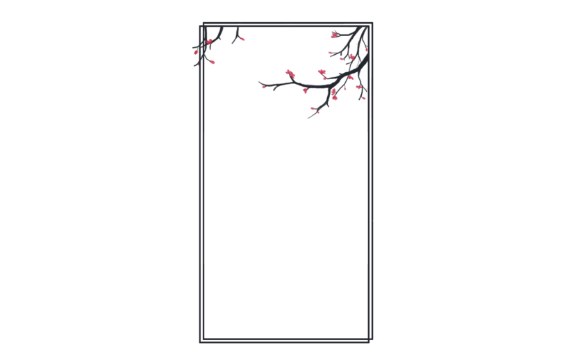 素材古风花卉边框