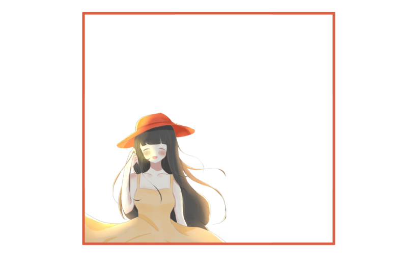 素材卡通女孩人物边框装饰