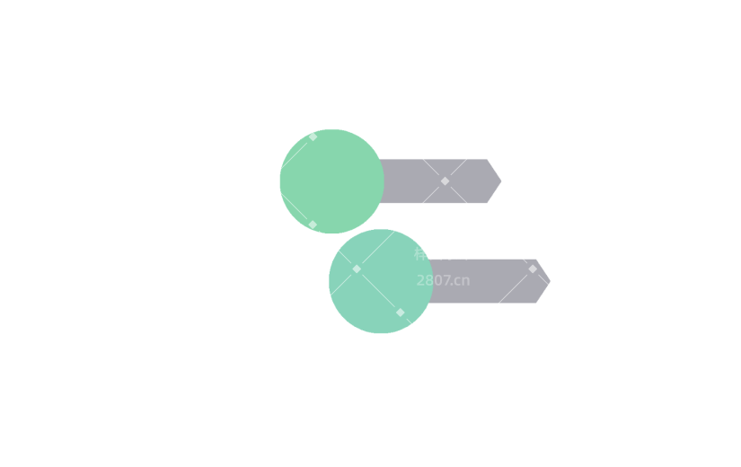 素材 绿色创意设计企业公司办公辅助圆形箭头元素