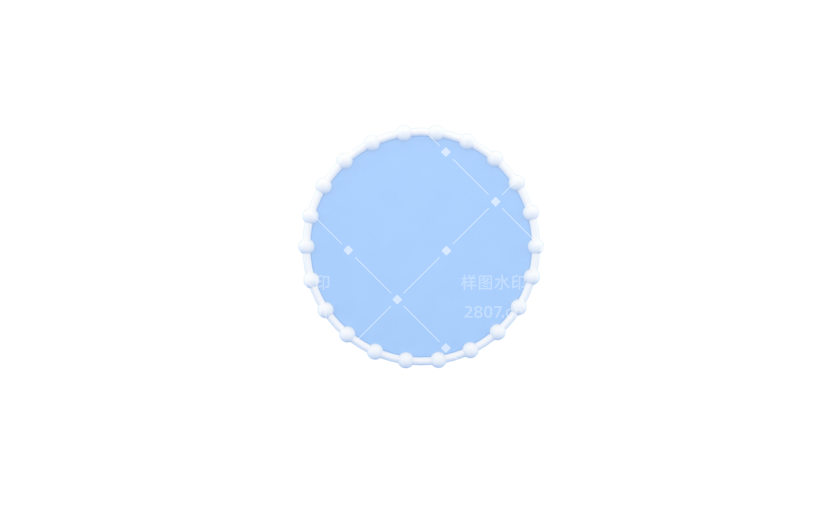 元素C4D立体蓝色简约优惠券