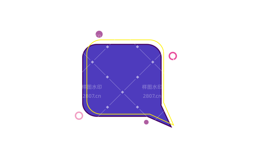 元素卡通潮流对话框边框