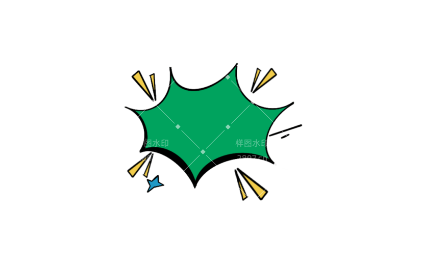 元素文字框卡通手绘简约气泡