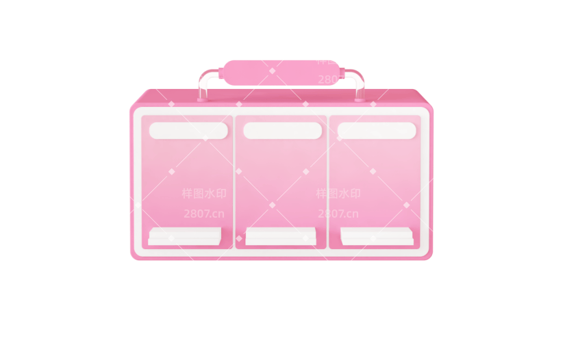 元素C4D立体粉色简约产品展示框2101193