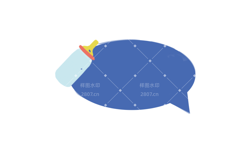 元素手绘清新风格婴儿边框插画元素