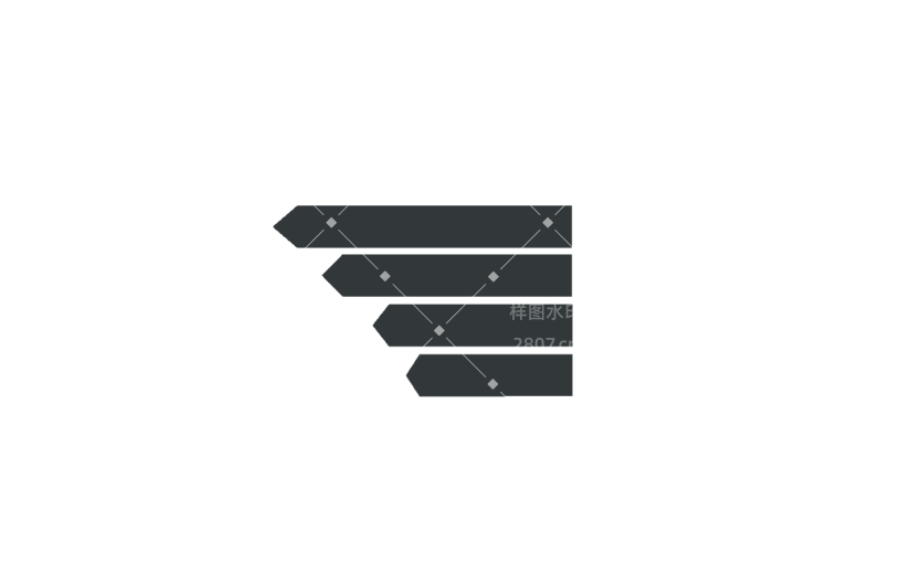 素材 黑色创意设计企业公司办公辅助左箭头元素