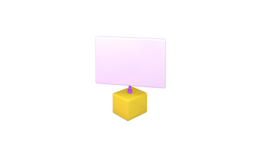 元素C4D立体黄色简约优惠券