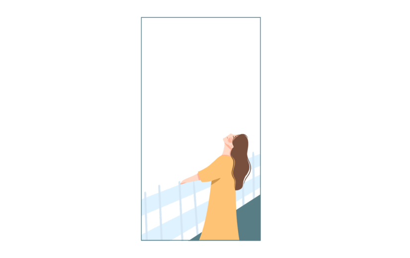 素材卡通女孩人物边框装饰