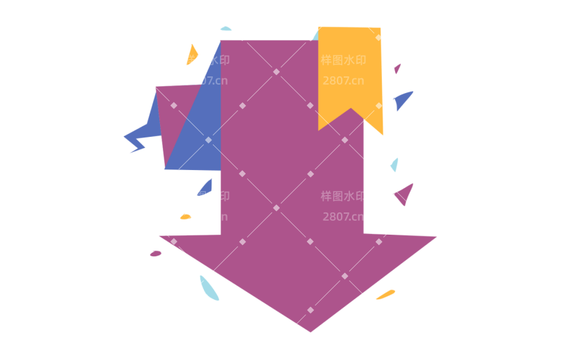 元素紫色箭头标签元素