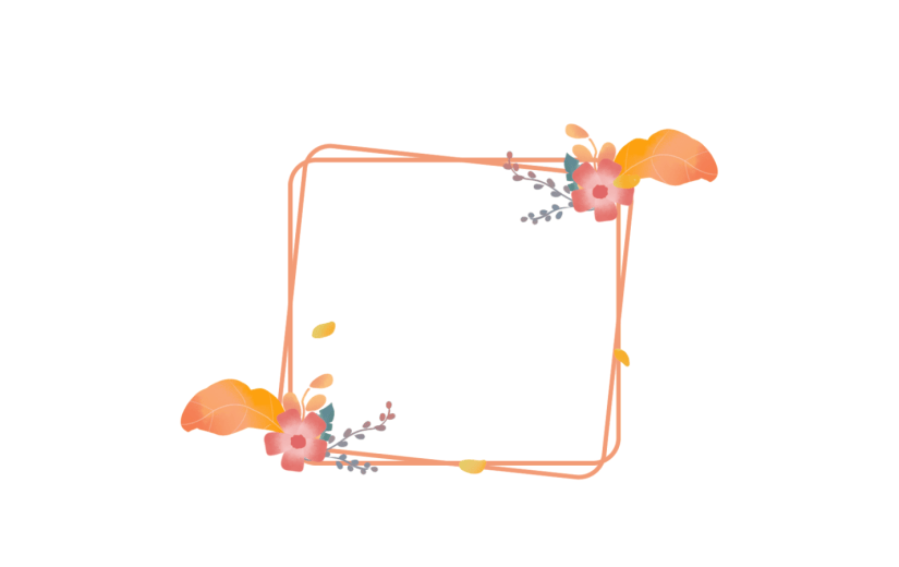 元素手绘花朵边框插画元素