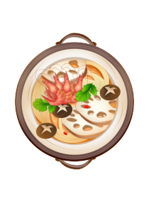 新春美食节日元素