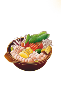 国潮风中华传统火锅美食元素