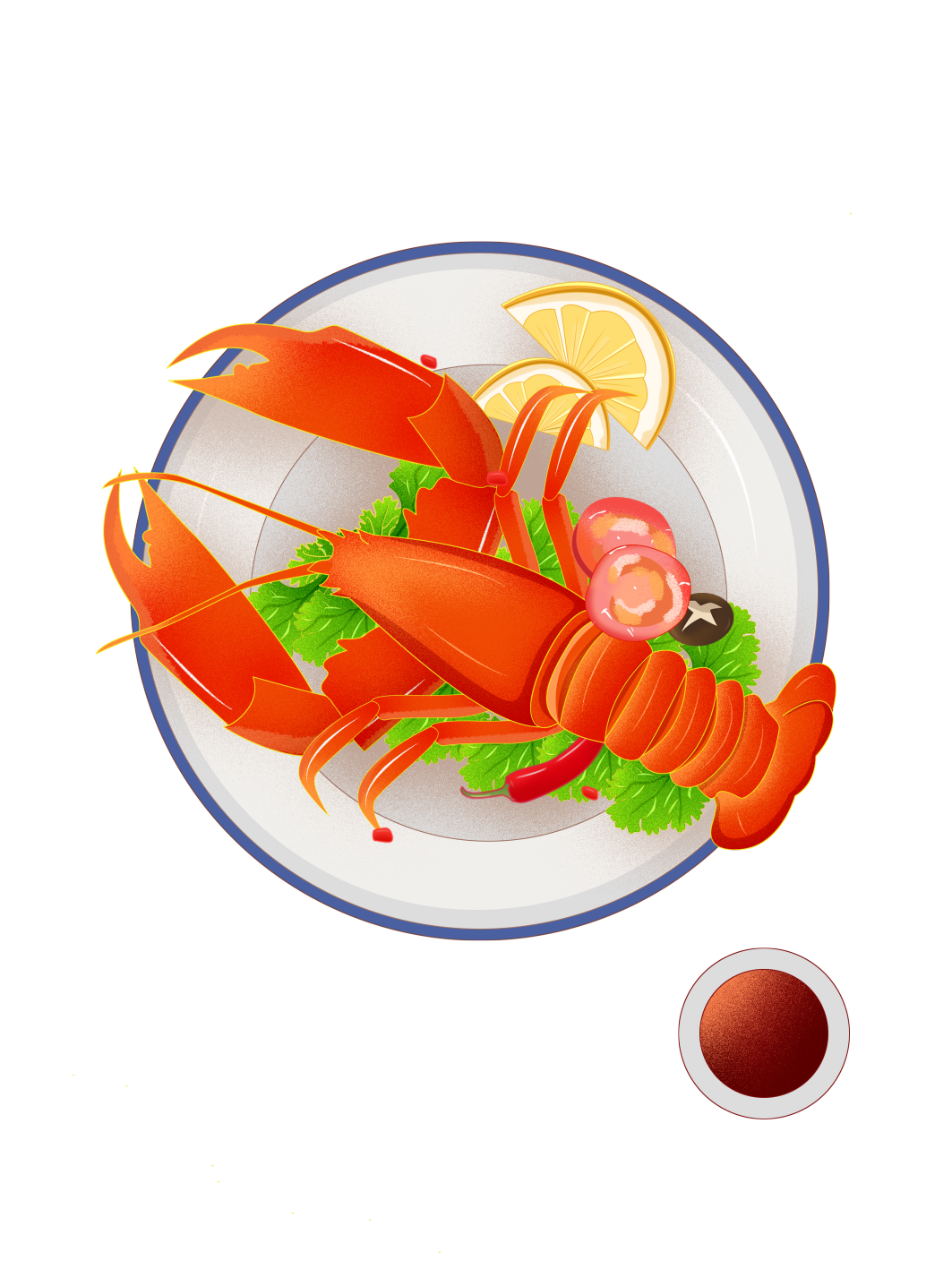 春节美食国风元素