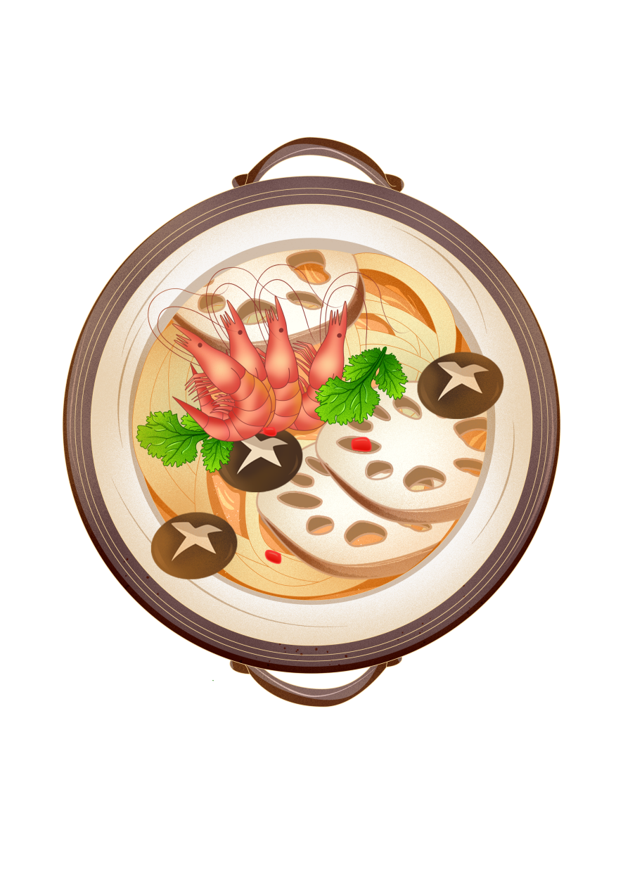 新春美食节日元素