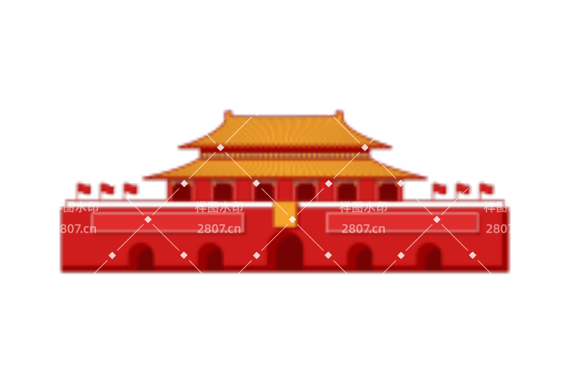 简约大气天安门矢量免抠素材