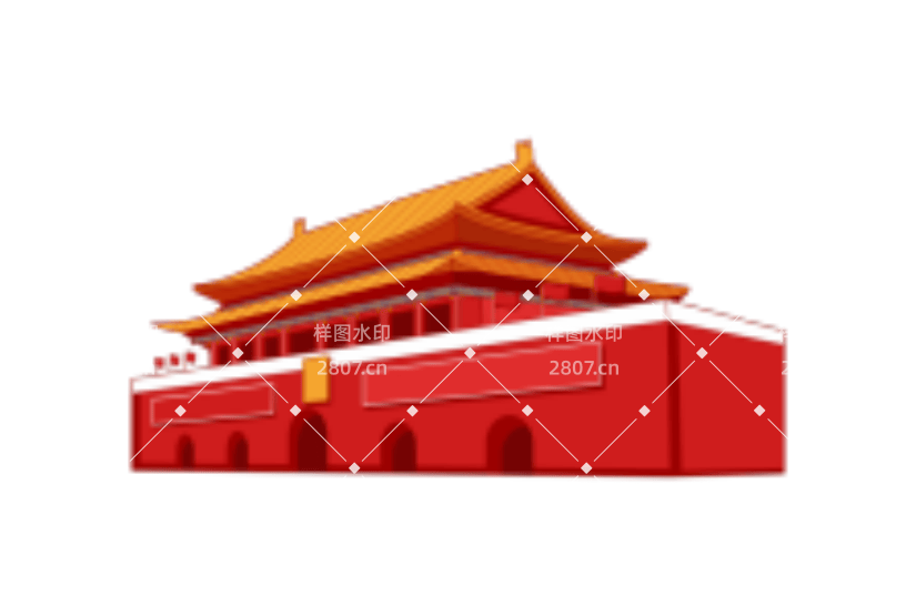 大气天安门矢量免抠素材