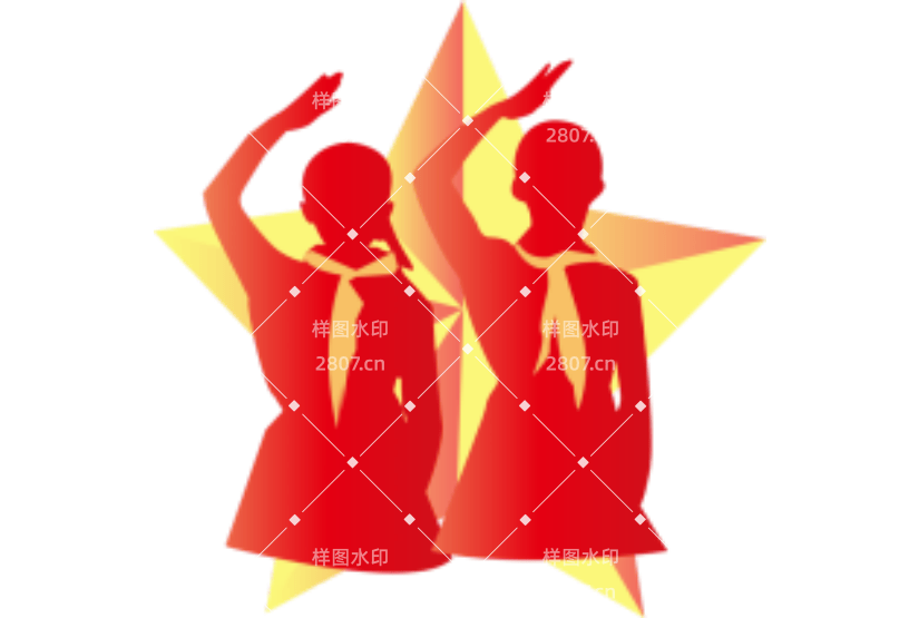 矢量少先队少年先锋队党建红领巾元素