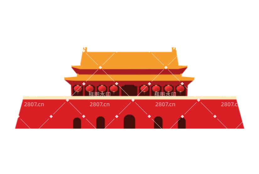 国庆节日元素 北京建筑素材节日装饰元素