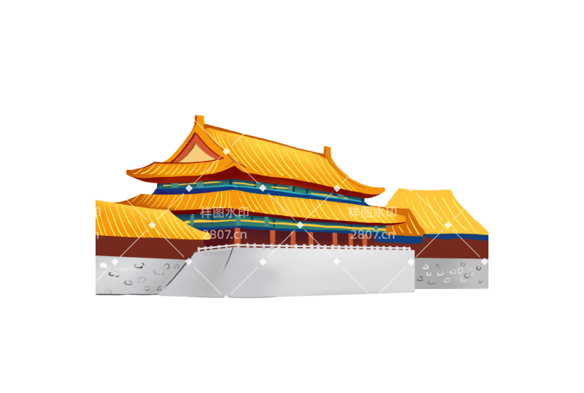 党建元素故宫建筑