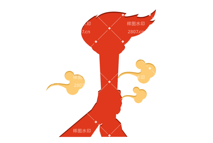 党政党建井冈山火把火炬