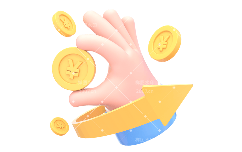 金融理财保险3D立体C4D软3D组合元素素材