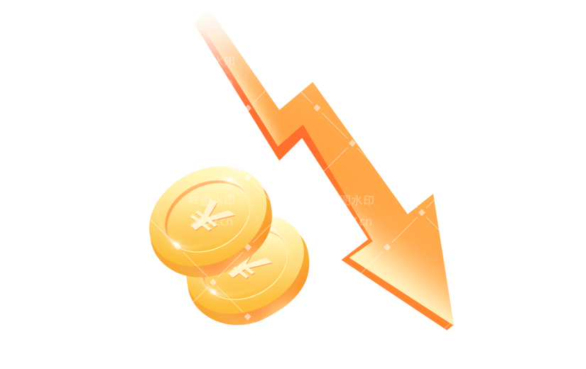 卡通感金融金币元素