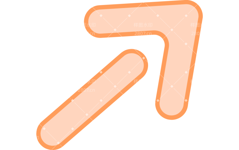 通用箭头卡通感贴纸