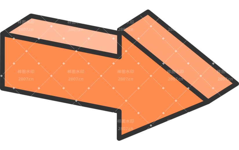 通用箭头卡通感贴纸
