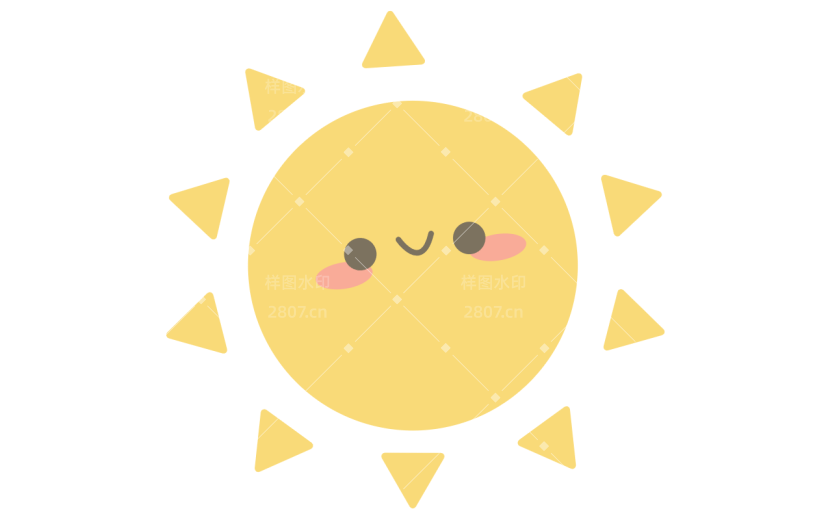 简单装饰型贴纸-太阳