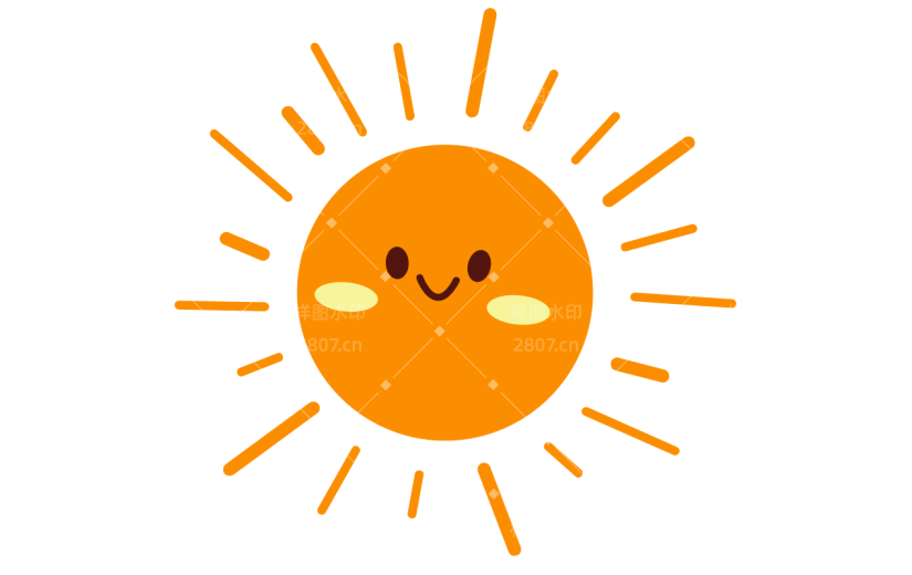 简单装饰型贴纸-太阳
