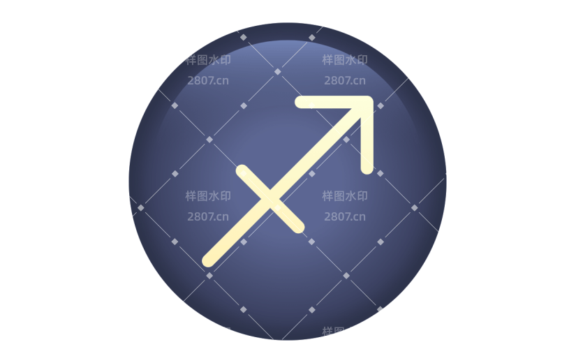 简约十二星座贴纸-SVG-射手座
