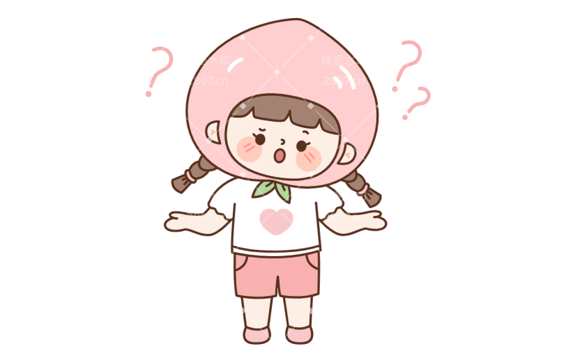 矢量-静物拟人风表情贴纸-疑问