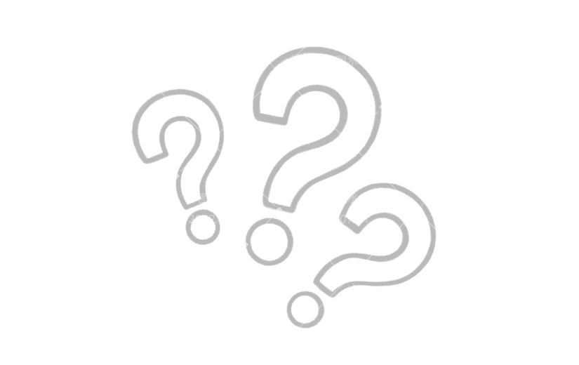 手绘-白色线条涂鸦气氛素材-问号