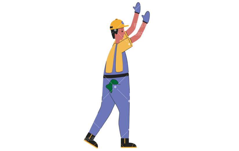 扁平-工人职业形象人物插画-SVG8