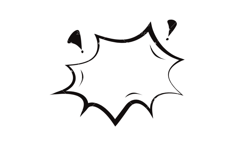 手绘-漫画对话爆炸框基础装饰-SVG6