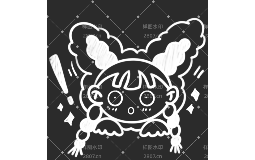 【微商】简约线绘卡通涂鸦