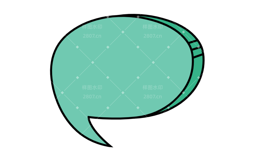 手绘-漫画风气泡基础装饰元素5