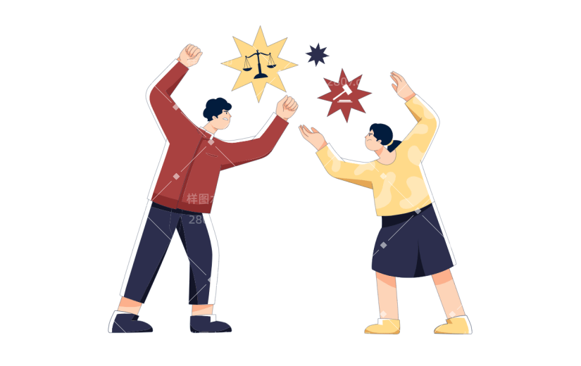 离婚吵架大尺寸贴纸1