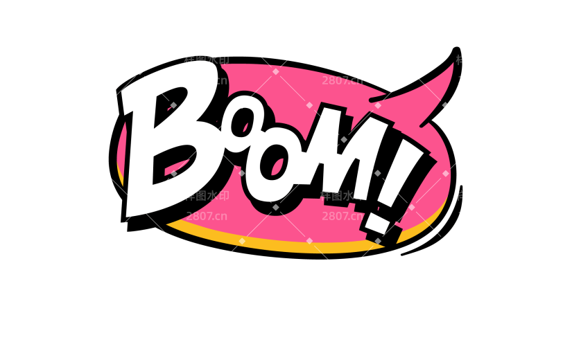 Comic Style Text Sticker