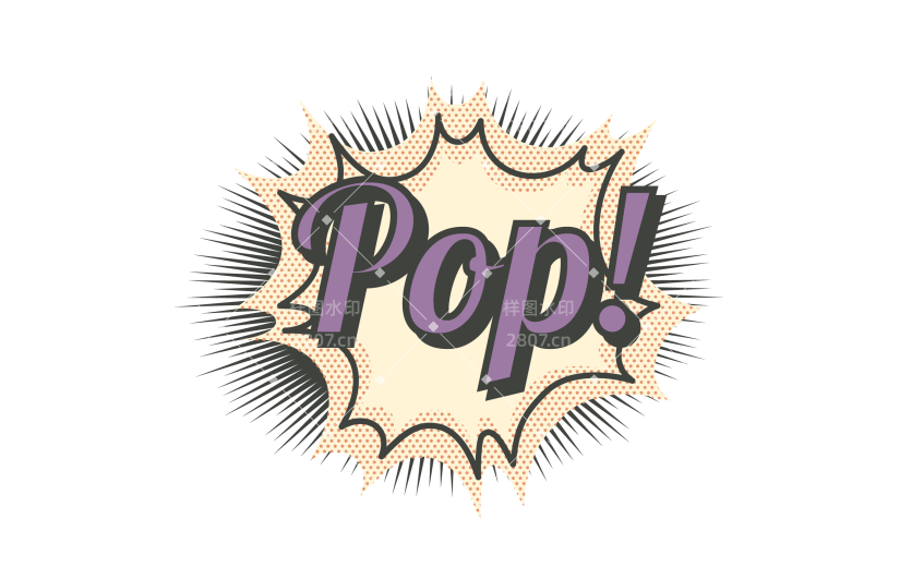 Comic Style Text Sticker