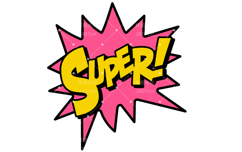 Comic Style Text Sticker