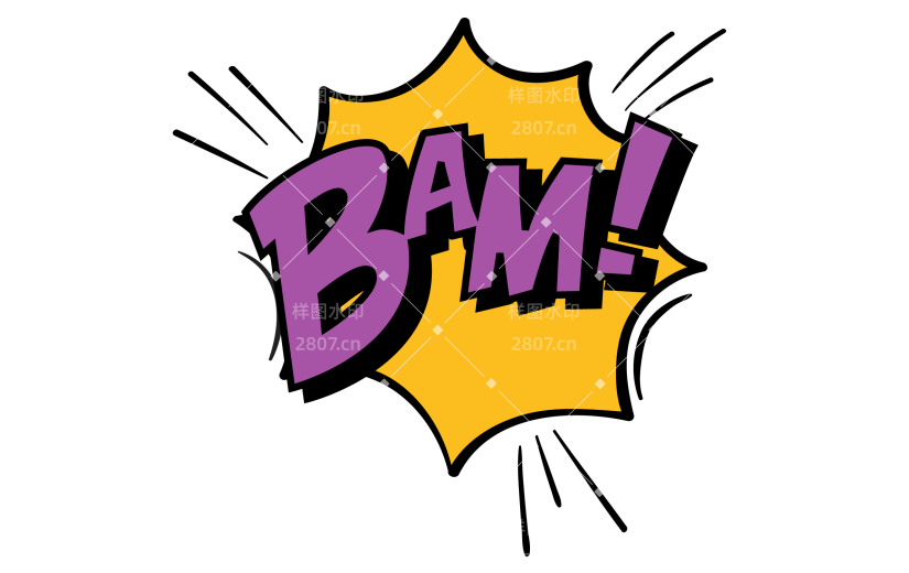 Comic Style Text Sticker