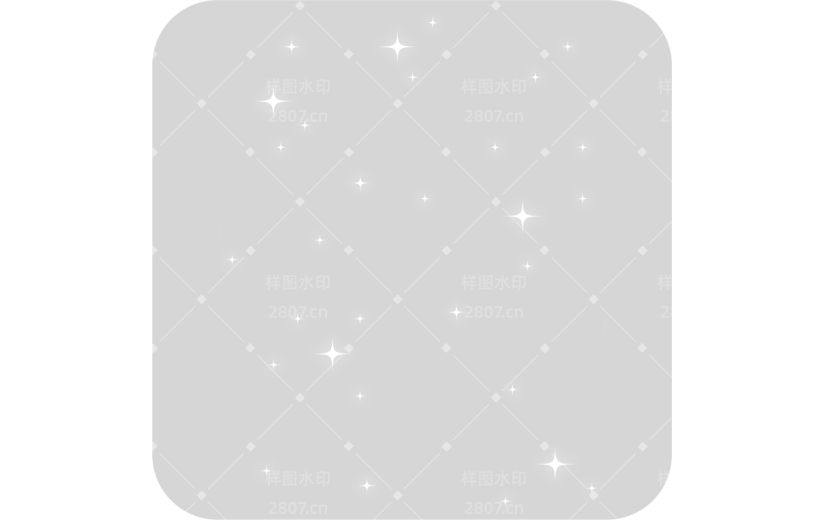星星星光元素简约风白色贴纸