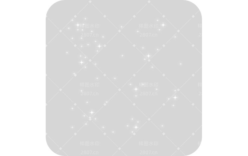 星星星光元素简约风白色贴纸