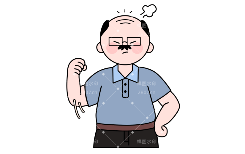 卡通感教师节男性元素贴纸